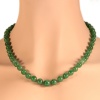 Certified top quality natural jadeite necklace of 53 beads (67,51 grams) - A-Jade, translucent, mottled light green and green